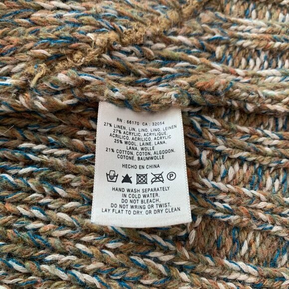 Sparrow Anthropologie neutral tone mock collar open front cardigan sweater - Picture 8 of 11